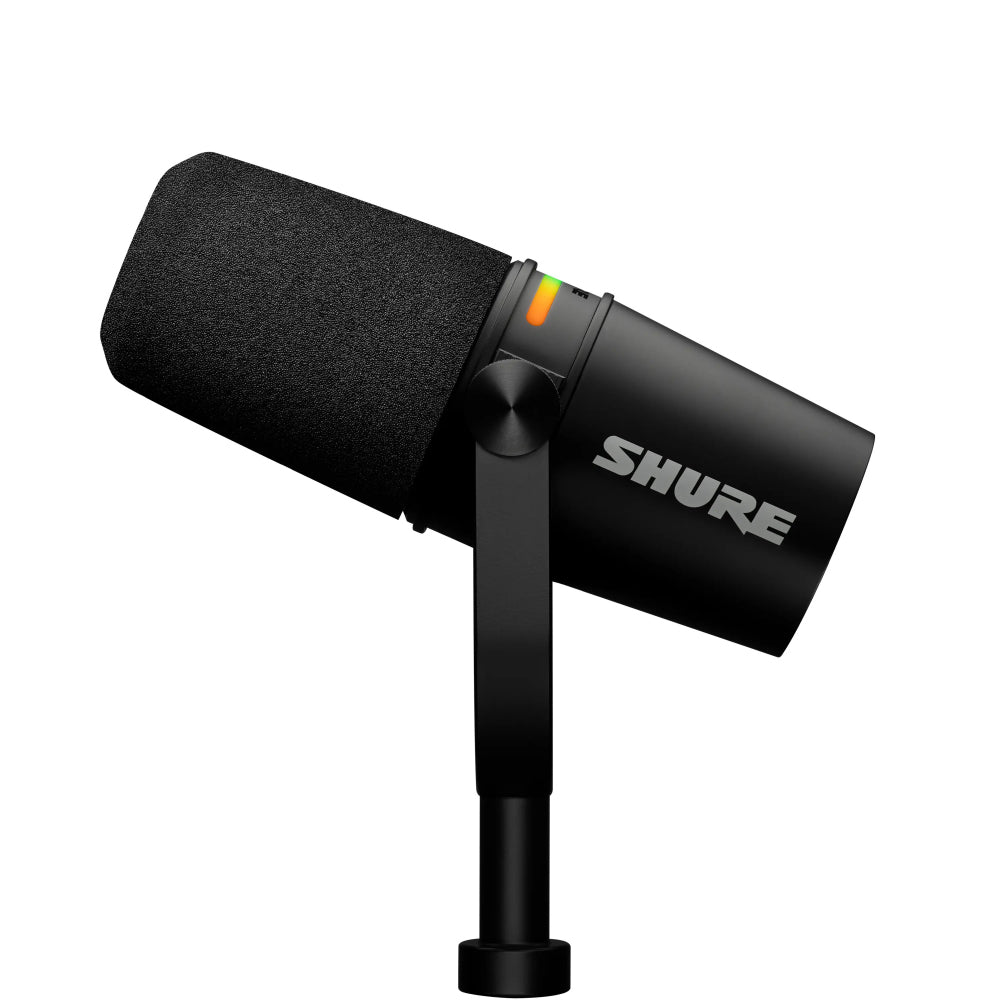 Динамичен Podcast микрофон Shure MV7+ - Черен - USB-C и XLR Изходи