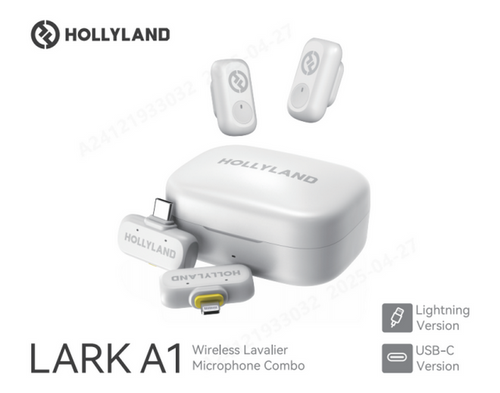 Безжични микрофони Hollyland LARK A1 Duo Комбо-Слонова кост