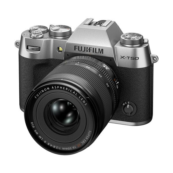 Фотоапарат Fujifilm X-T50 Сребърен с обектив XF 16-50mm f/2.8-4.8 Lens