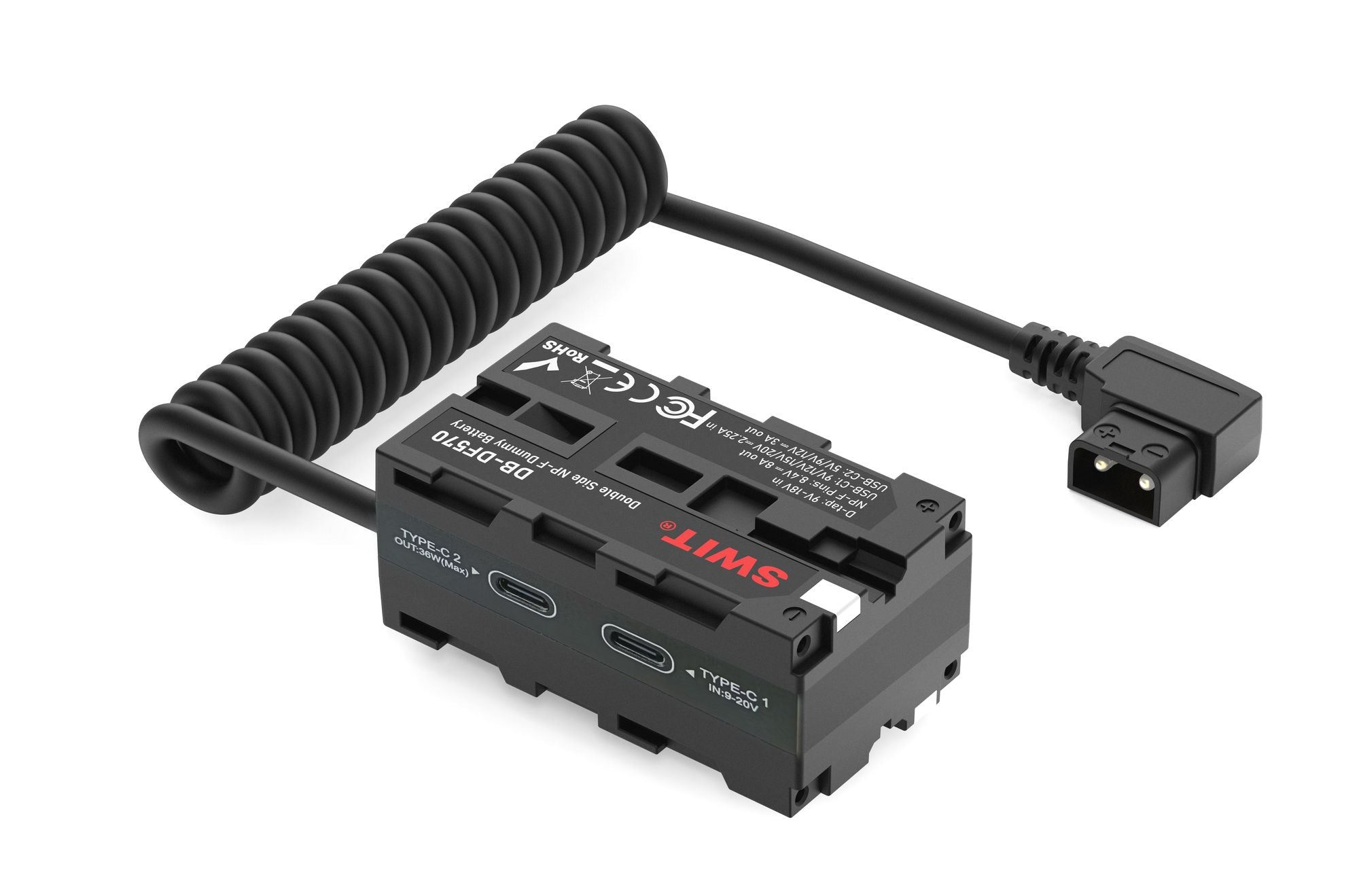 SWIT двустранна Дъми батерия DB-DF570 с USB-C и D-Tap захранване - за Sony NPF