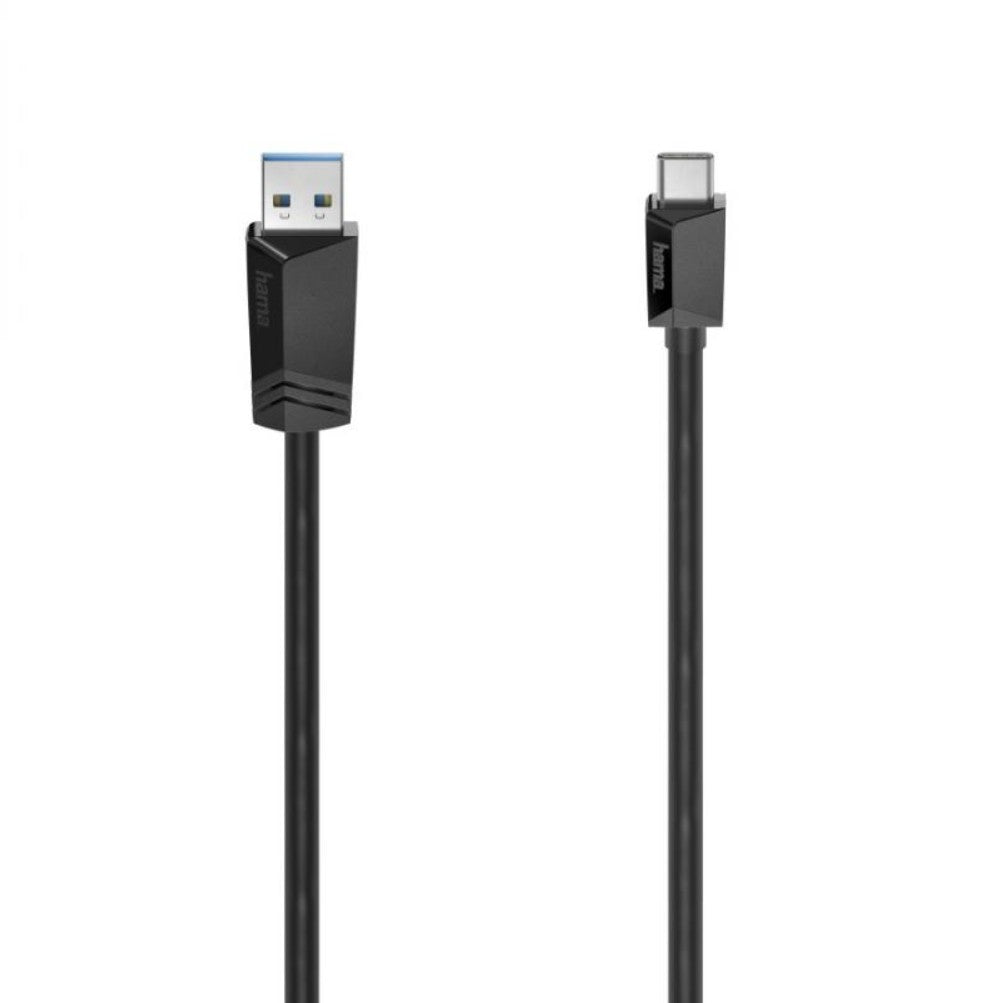 Кабел HAMA USB 3.1 Gen 2, USB-C Мъжко - USB-A Мъжко, 1 М, 10 GBIT/S, 3A