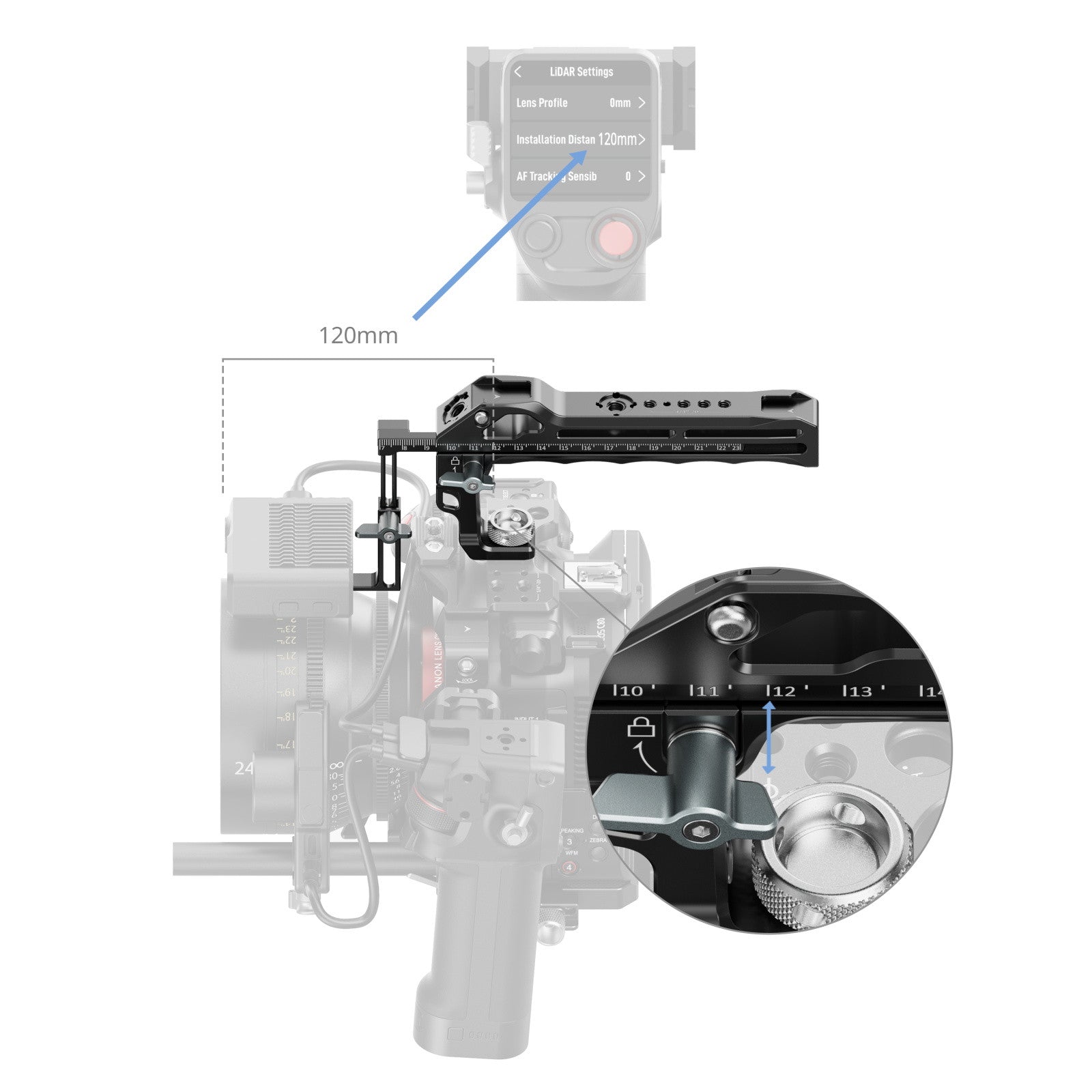 Горна ръкохватка за DJI Focus Pro LiDAR 5236 SmallRig