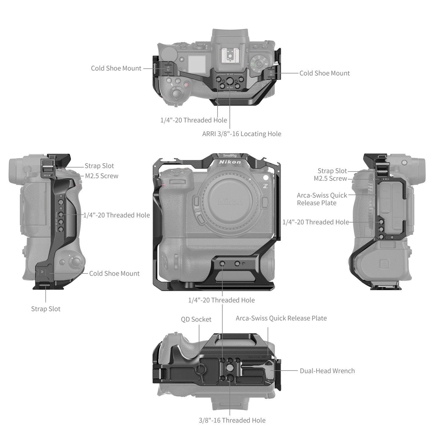 Клетка SmallRig за камера Nikon Z6III with MB-N14 Vertical Grip 4524
