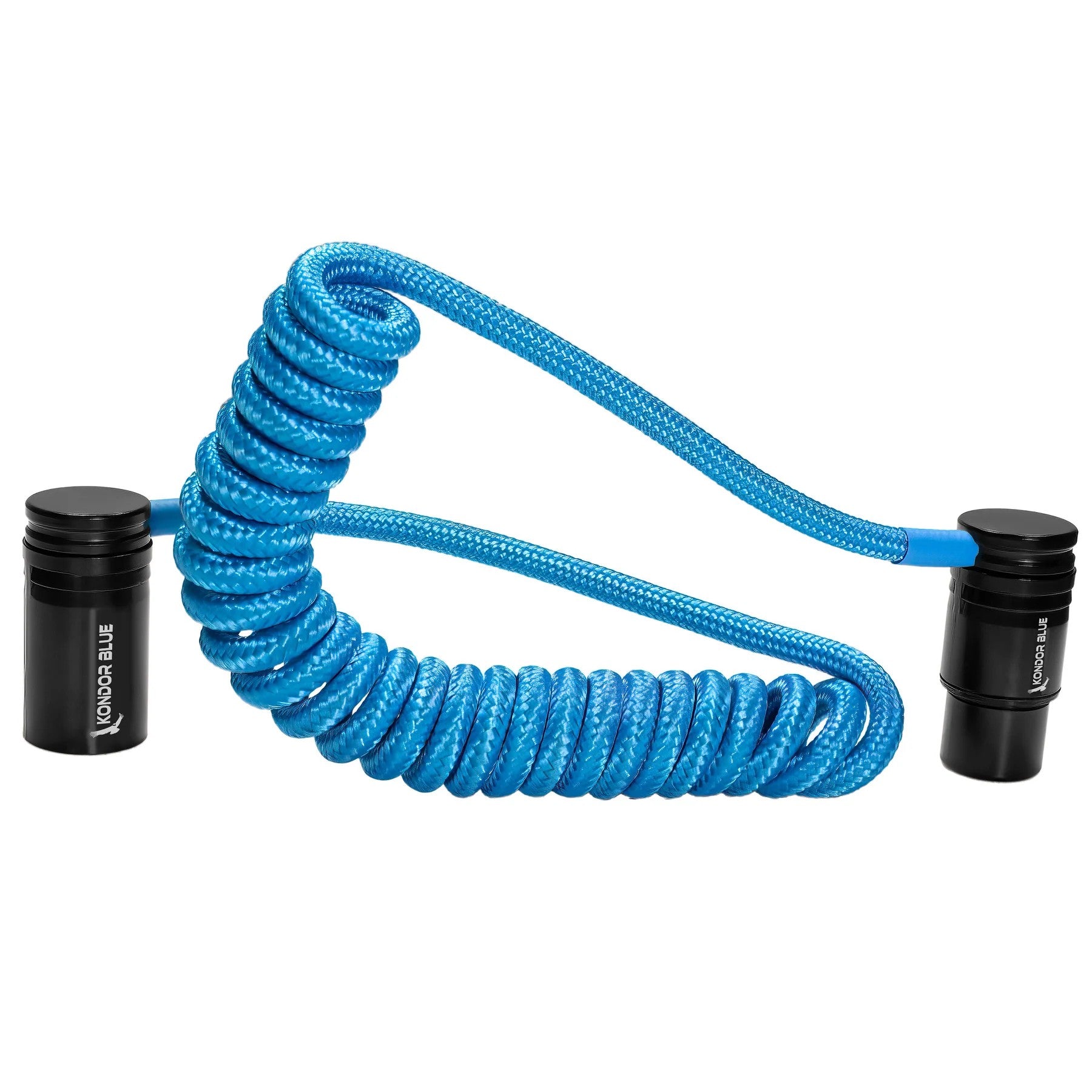 Kondor Blue 12-24in Coiled Low Profile Right Angle XLR Cable