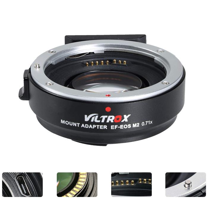 Viltrox EF-EOS M2 Automatic focus 0.71x Canon EF-mount series lens to be used on EOS M camera