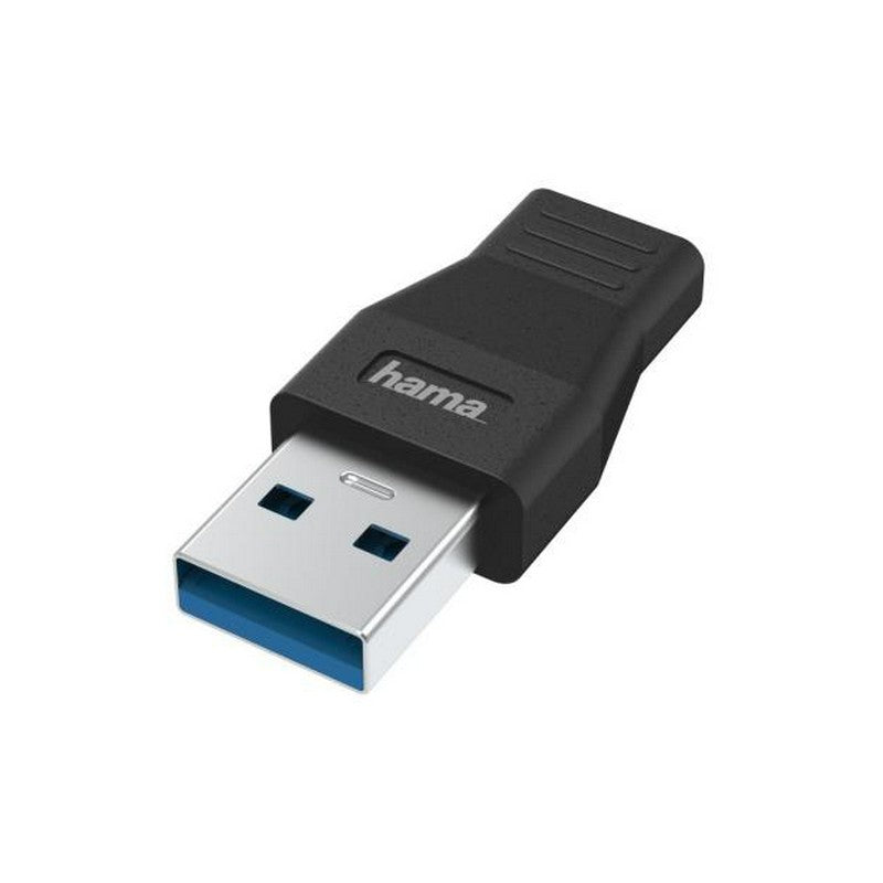 Адаптер HAMA USB-A Мъжко - USB-C 3.2 Gen 1 A Женско, 5Gbit/s, Черен