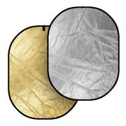 Collapsible Reflector 2 in 1 - 91x122 cm, silver/gold