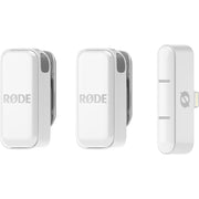 Комплект безжични брошки Rode Wireless Micro - 2бр. предавател и  двуканален приемник - Lightning - Бяло