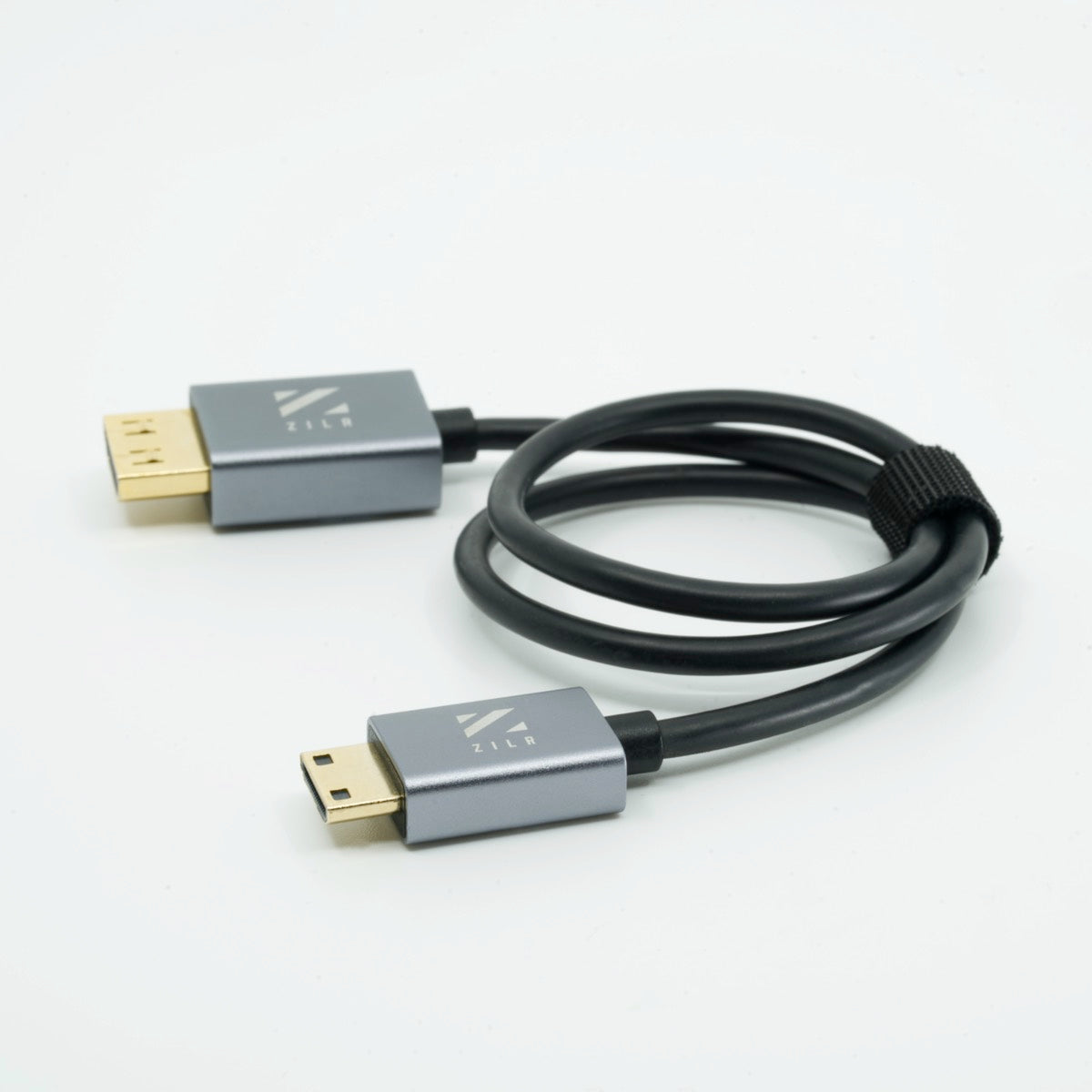HDMI кабел ZILR 4K 60p Hyper-Thin High-Speed Mini-HDMI към Full HDMI Cable with Ethernet - 45cm