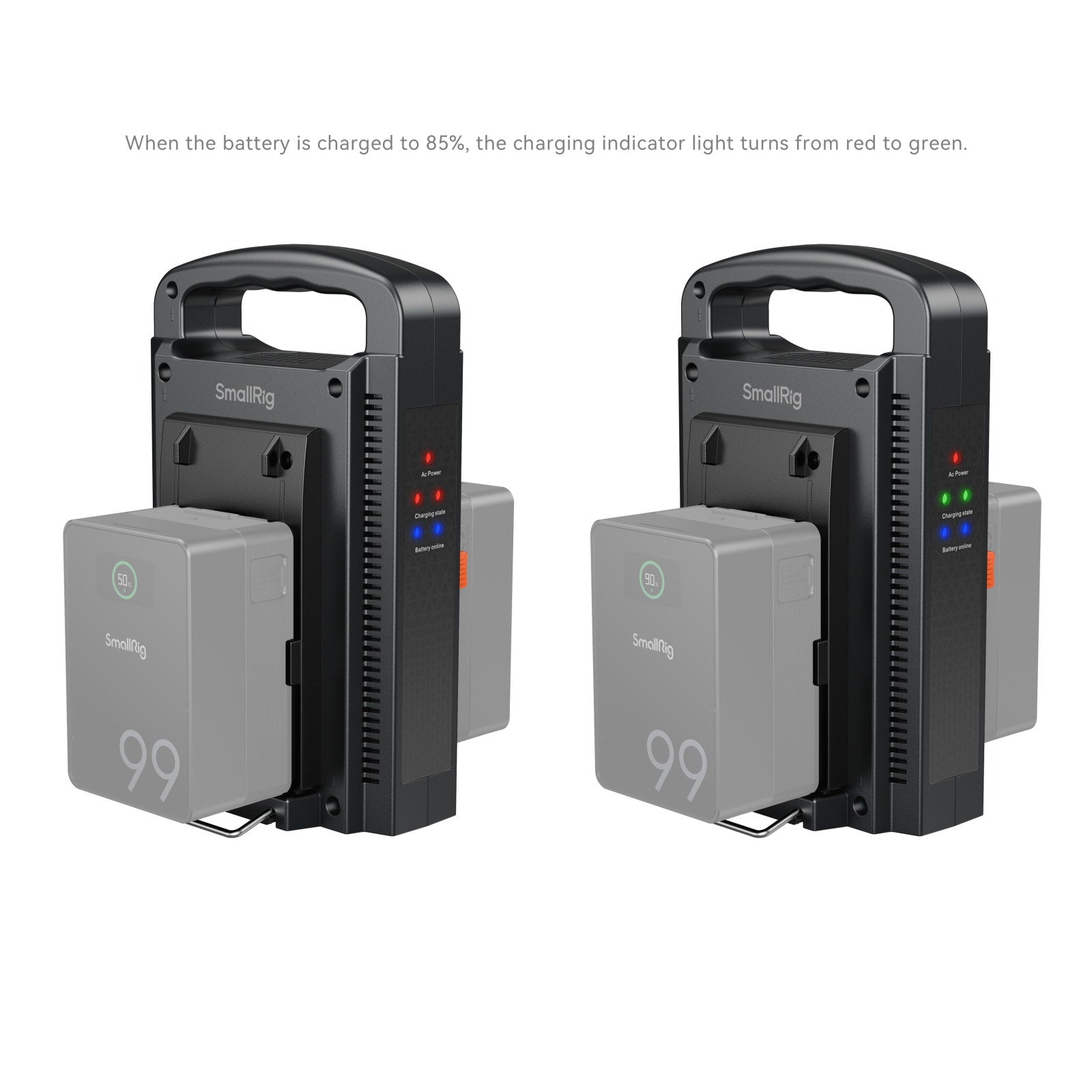 SmallRig dual channel fast charger forV-lock batteries