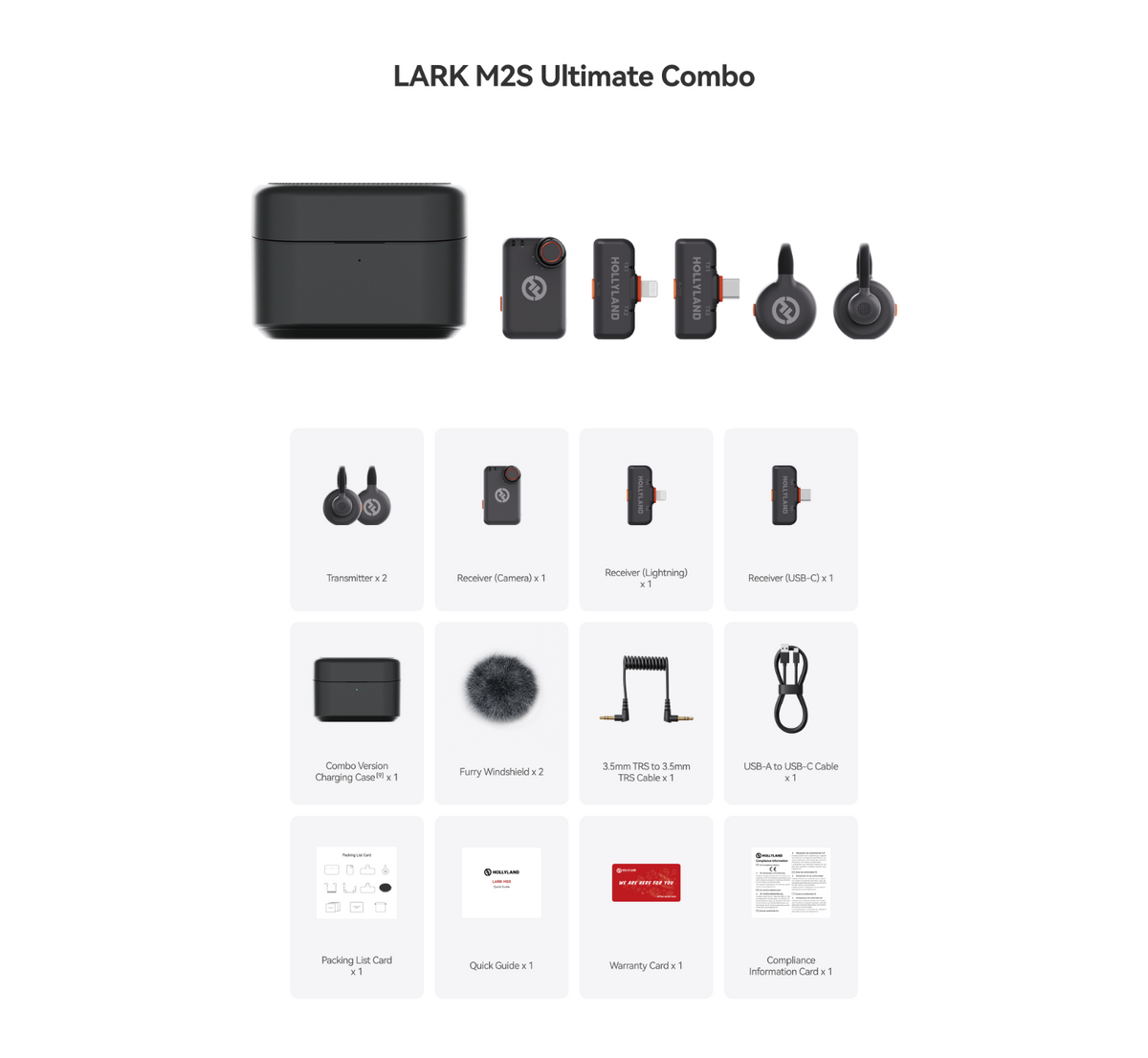 HOLLYLAND Lark M2S Ultimate Combo - wireless microphone system