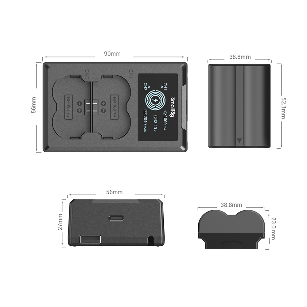 Комплект две батерии SmallRig NP-W235 и зарядно