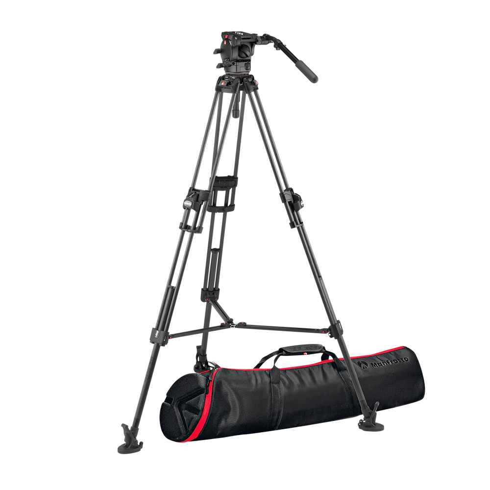 Видео статив кит Manfrotto с глава 526 FAST и двойни бързо разпъващи карбонови крака 645 - среден паяк
