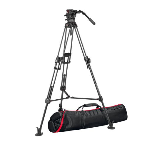 Видео статив кит Manfrotto с глава 526 FAST и двойни бързо разпъващи карбонови крака 645 - среден паяк