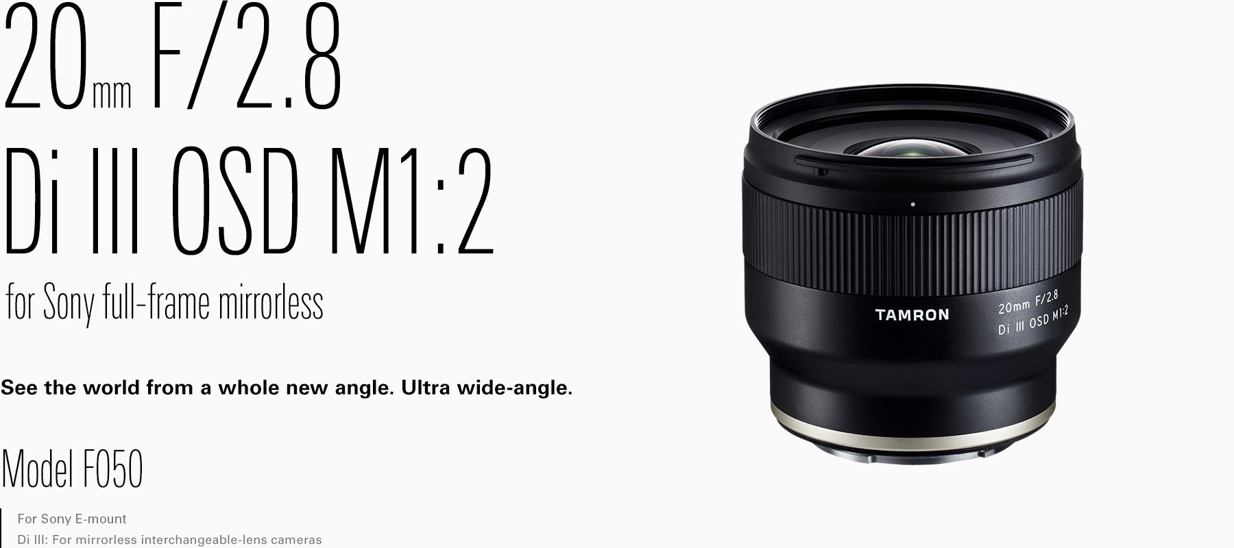 Tamron AF 20mm f2.8 Di III OSD for Sony E-mount