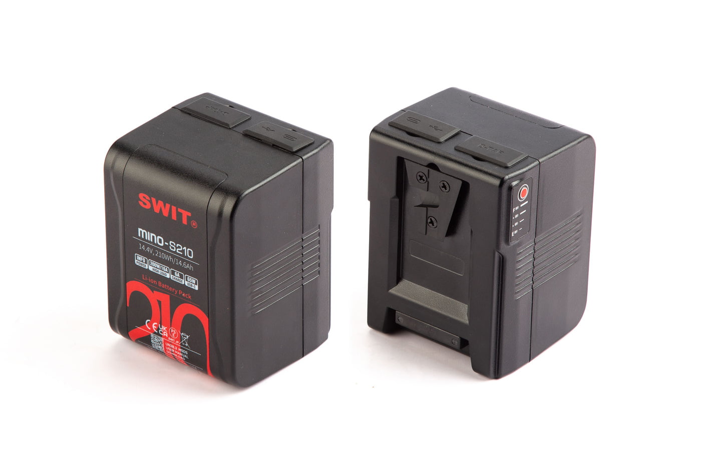 Мини V-Lock Батерия Swit Mino-S210 210Wh - USB-C, USB-A, D-tap - за камери като RED V-Raptor