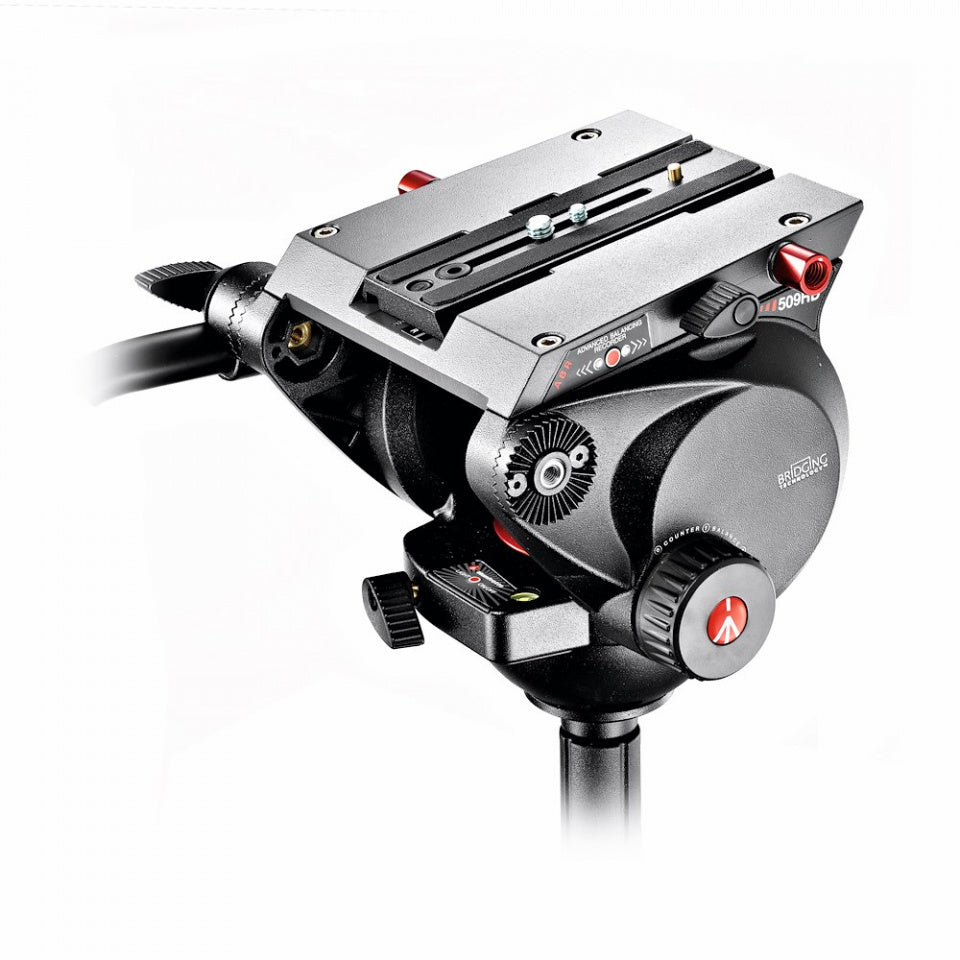 Видео статив кит Manfrotto с глава 509 FAST и двойни бързо разпъващи карбонови крака 645 - среден паяк