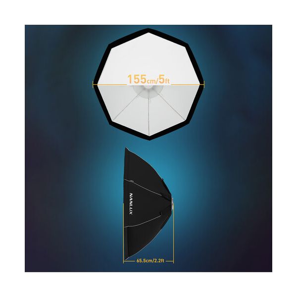 Осмоъгълен софтбокс NANLUX и DopChoice SNAPBAG Octa5' Shallow Soft с NLM mount