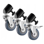 Metal light stand casters Dynaphos with brakes 22mm