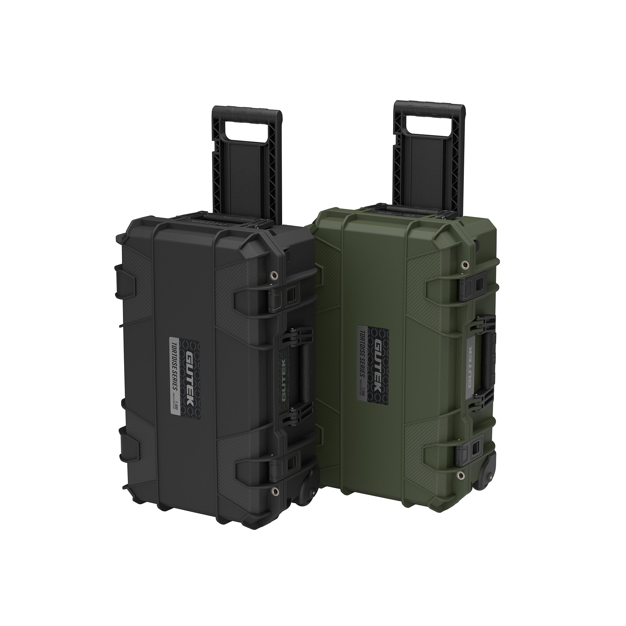 Твърд куфар с колелца GUTEK Tortoise T-300 Black - IP67