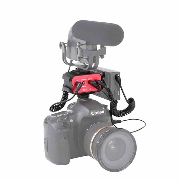 Saramonic Sr-Ax100 Audio Adapter With Stereo & Dual Mono 3.5Mm Inputs For Dslr Cameras & Camcorders
