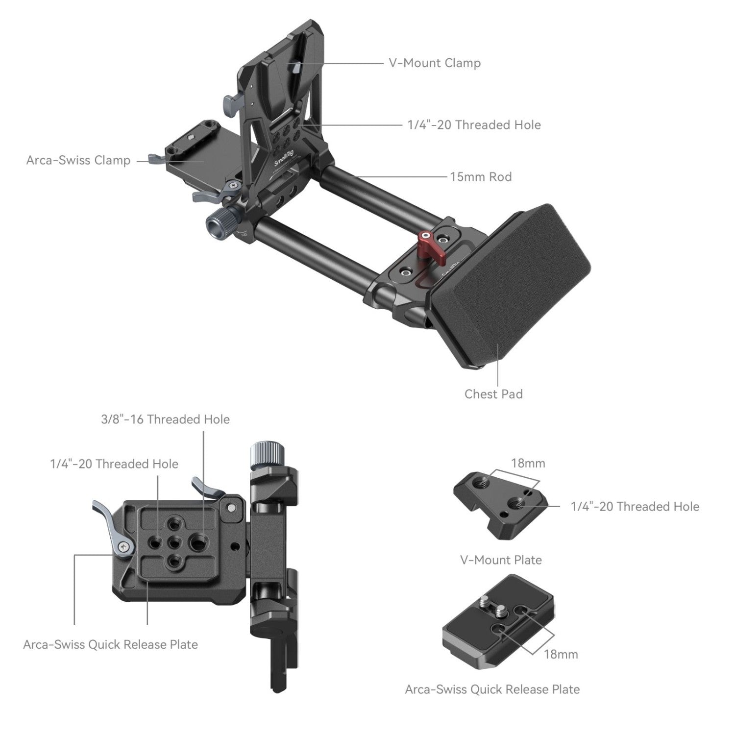 SmallRig Compact V-Mount Battery Mounting System 4063