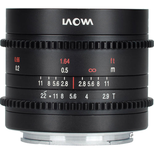 Обектив Laowa 9mm T2.9 Zero-D Cine за MFT- метричен