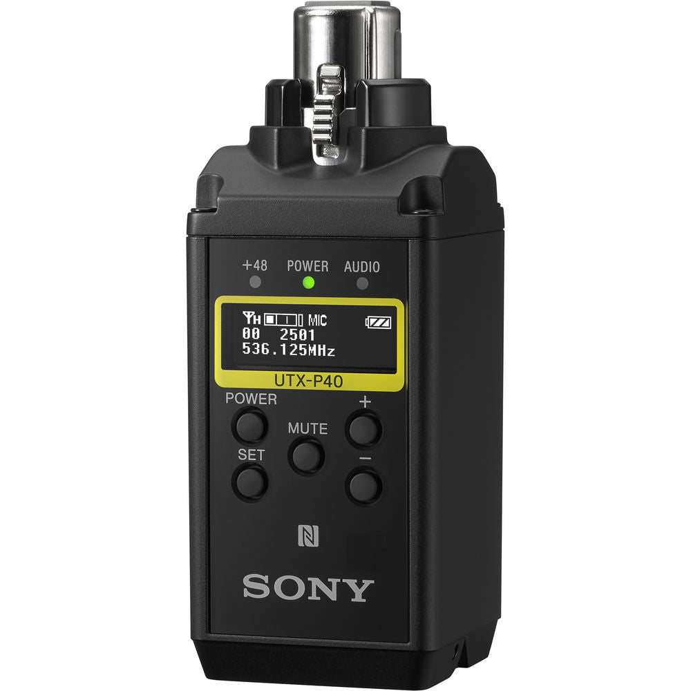 Безжичен Plug-on XLR предавател Sony UTX-P40/K21 с фантомно захранване  470.025 - 542.000 MHz