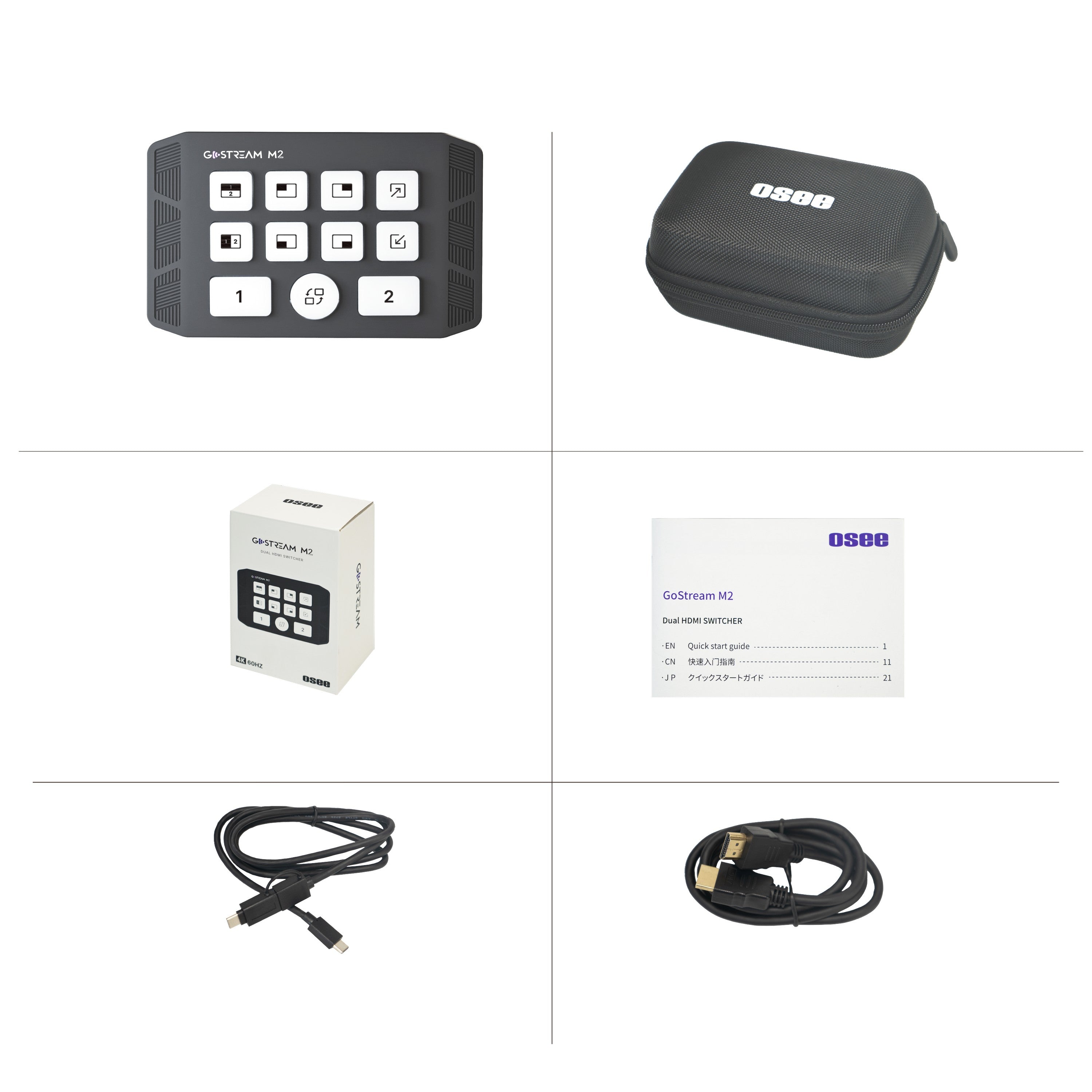 OSEE GoStream M2 - Dual 4K HDMI Capture Card & Switch