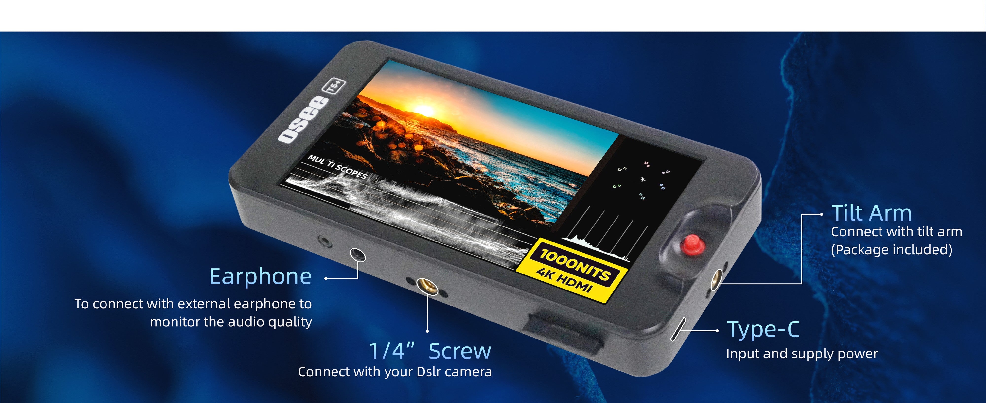 OSEE T5 Plus - 5.5 inch 4K HDR Field Monitor