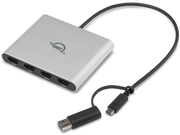 OWC USB-C адаптер към 4× HDMI 4K 60 Hz с DisplayLink