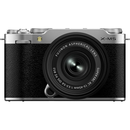 Фотоапарат Fujifilm X-M5 с обектив XC 15-45mm f/3.5-5.6 (Сребърен)