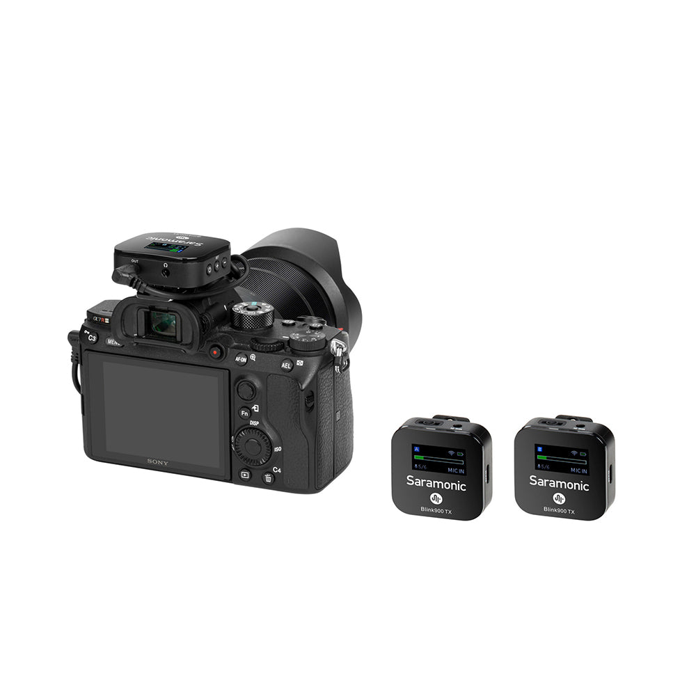 Saramonic Blink 900 B2 2-Person Wireless Clip-On Mic System With Lavaliers & Dual Receiver