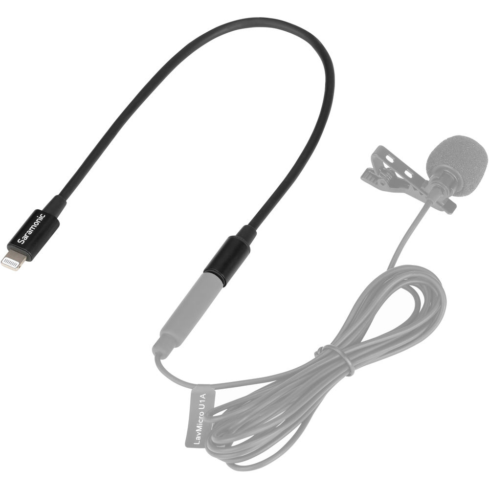 Адаптер Saramonic SR-C2000 - 3.5mm TRS (Мъжки) към Apple Lightning - 20cm