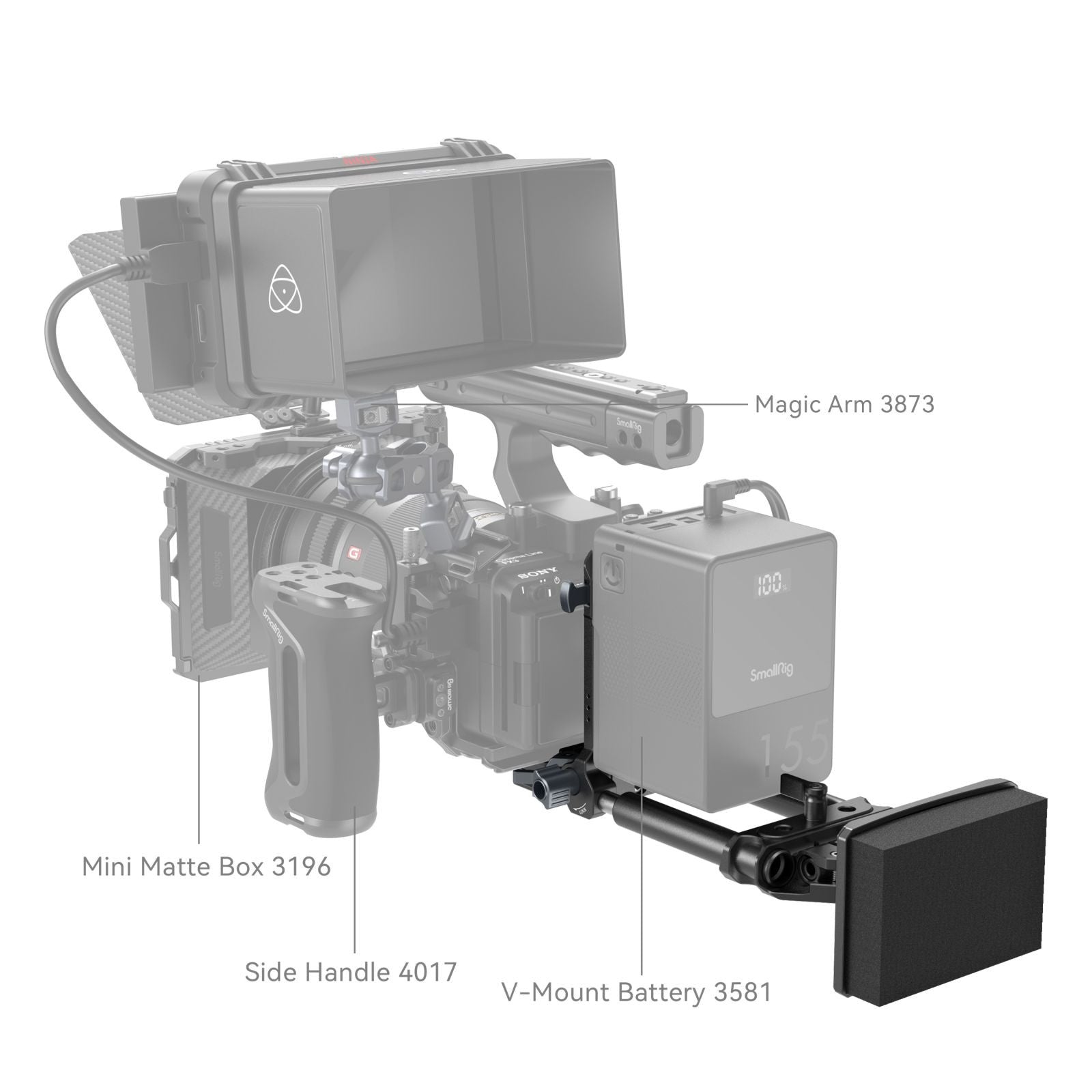 SmallRig компактна система за монтаж на V-Mount батерия 4063B
