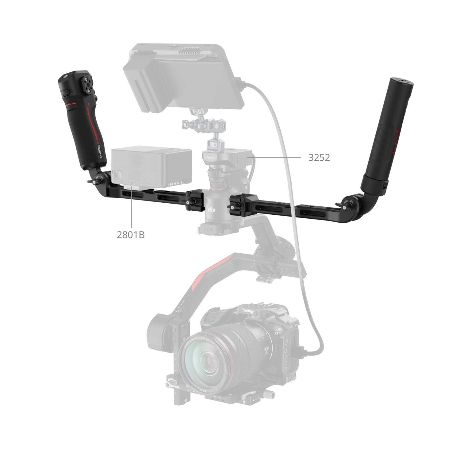 Двойна ръкохватка за управление на фокуса за DJI RS Series SmallRig 4327