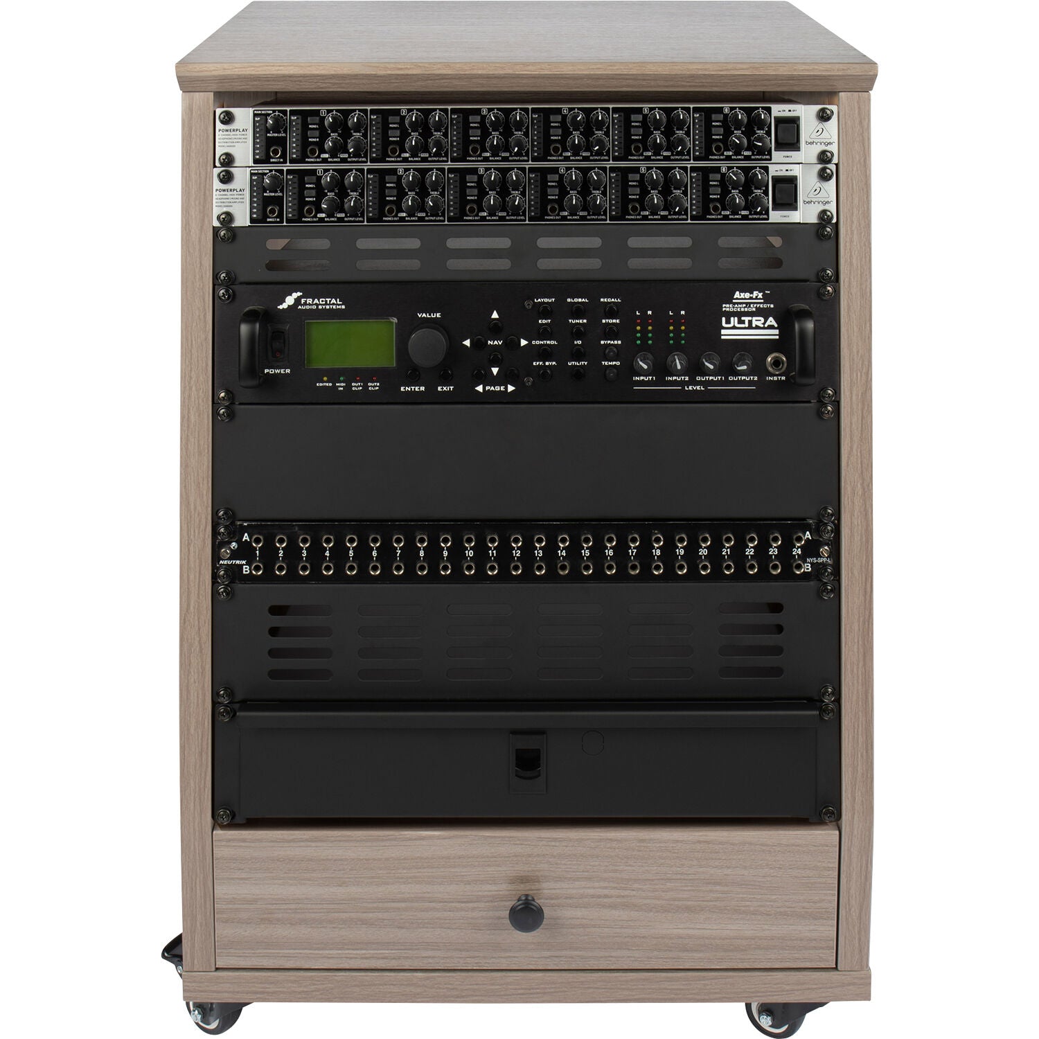 Рак шкаф с колелца Gator Frameworks Studio Rack - 12U - Сив
