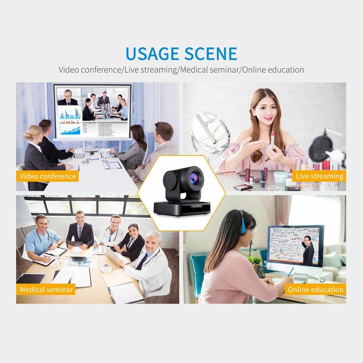 FEELWORLD 1080p USB 2.0 PTZ Camera With 10x Optical Zoom