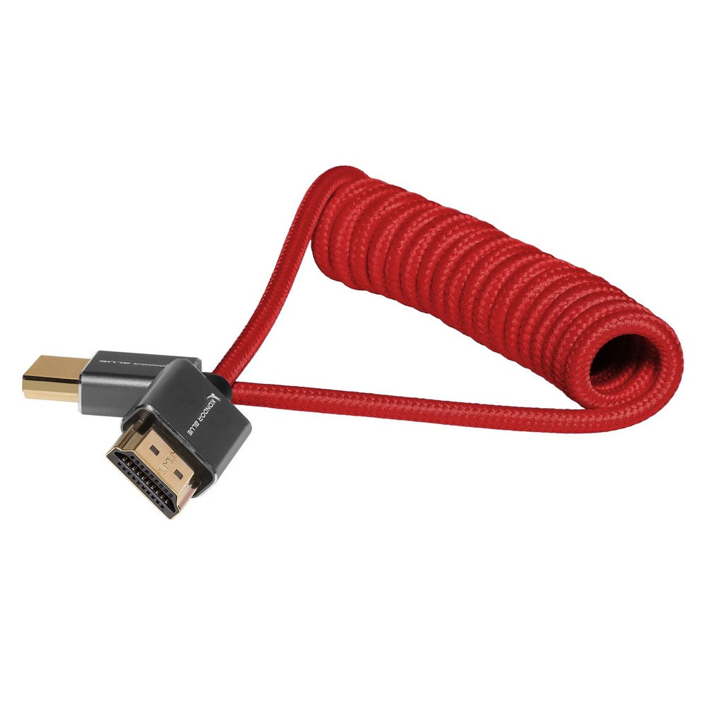 Kondor Blue Full HDMI Cable for On-Camera Monitors 12in-24in Braided Coiled (red)
