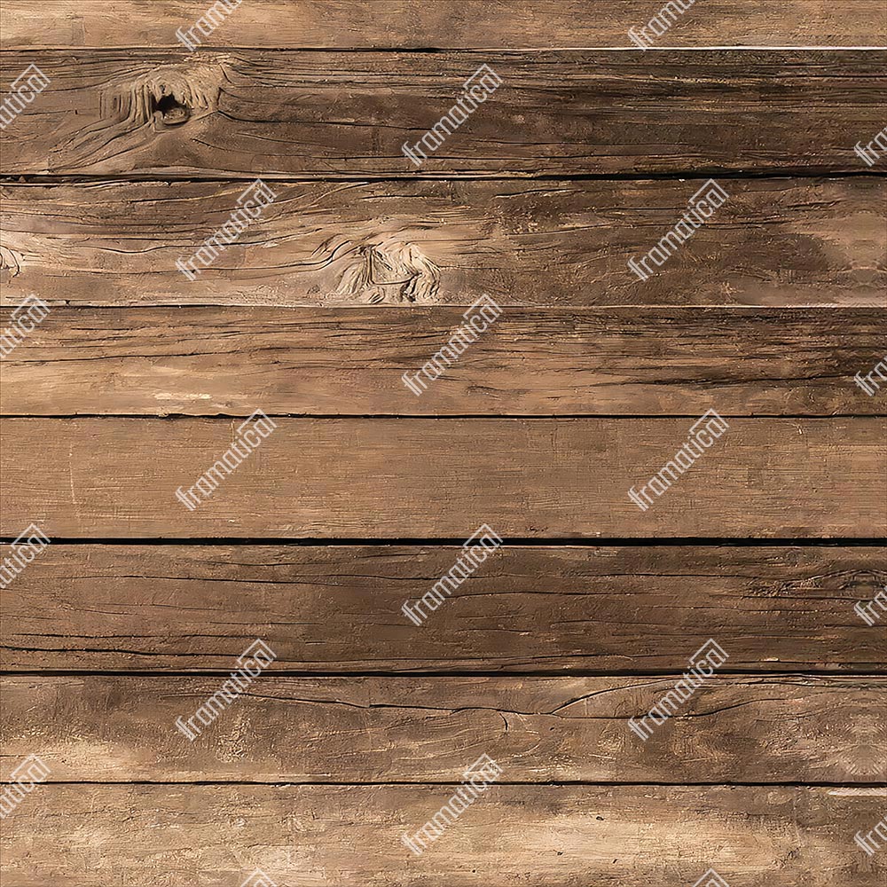 Natural Brown Wood Plank- Horizontal Mat Floor - 3.00m x 1.50m
