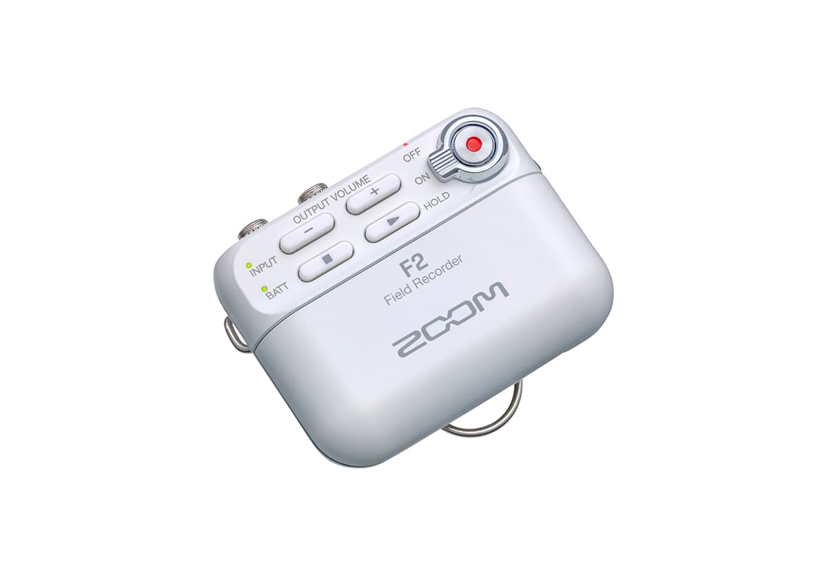 Zoom F2 -32-bit float Field Recorder with included lavalier mic - White