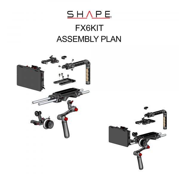 SHAPE Sony FX6 baseplate, top plate, controller top handle,VF. mount, matte box, follow focus pro
