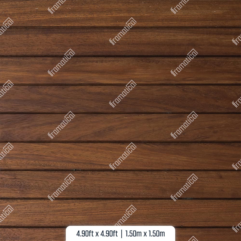 Подова подложка - Horizontal Medium Brown Wood - 1.50m x 1.50m