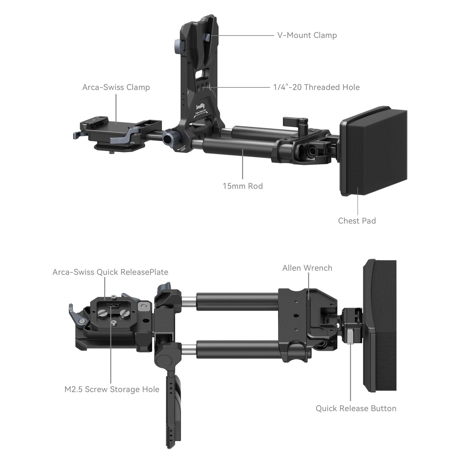 SmallRig компактна система за монтаж на V-Mount батерия 4063B
