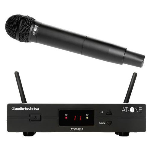 Безжична UHF система Audio-Technica AT-ONE - комплект от ръчен микрофон с вграден предавател и приемник