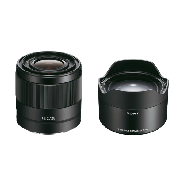 Обектив Sony FE 28mm f2.0 + Свръхширокоъгълен конвертор 0.75x