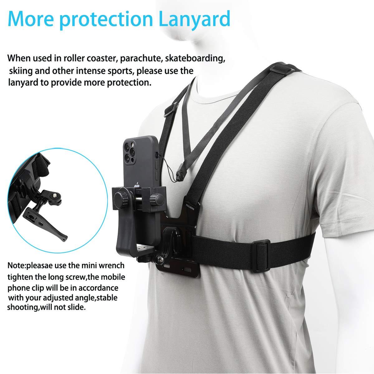 Комплект за гръдно монтиране K&F Concept's Phone Chest Strap Mount - екшън камера