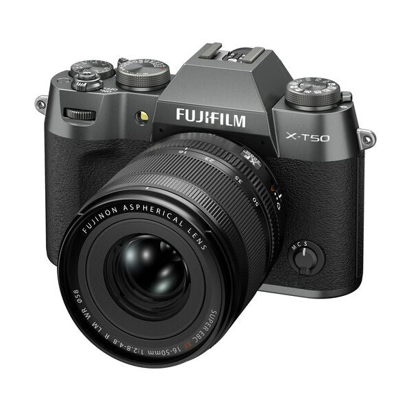 FUJIFILM X-T50 Mirrorless Ca/2.8-4.8 Lens mera with XF 16-50mm Charcoal Silver