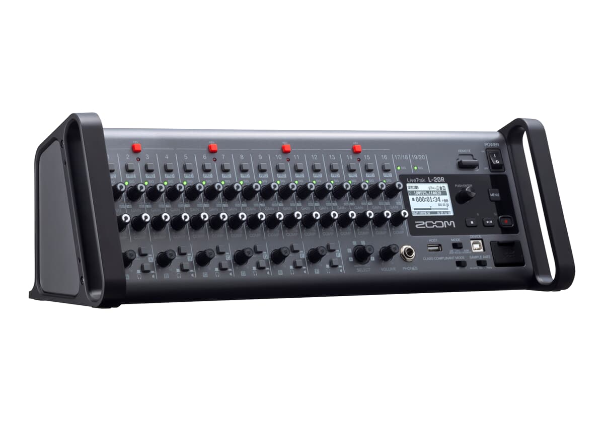 20 канален смесителен пулт с ефекти Zoom L-20R Livetrak за инсталация - Digital Mixer and Recorder