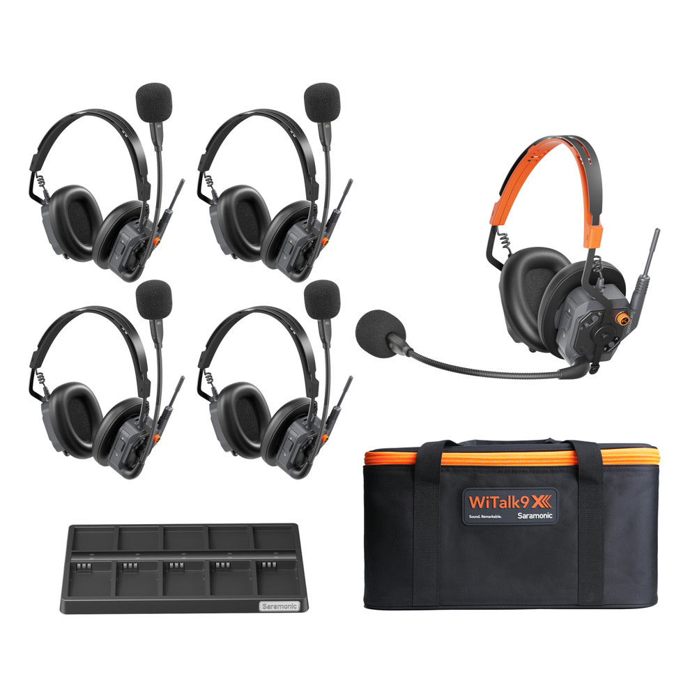 Интерком с 5 двойни (1 мастър) слушалки Saramonic Witalk9X - Full Duplex